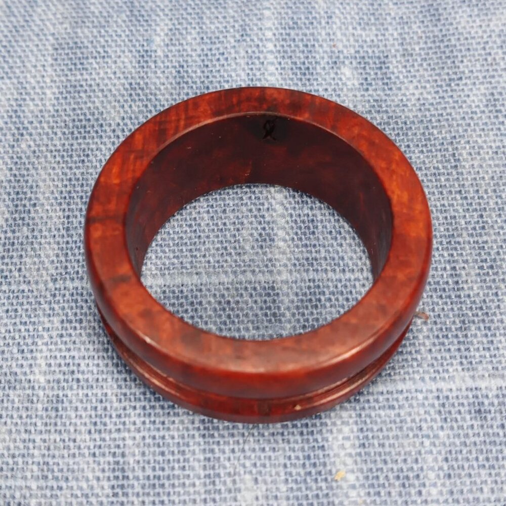 Hardwood Ring Made from Briarwood - Size 9.5 (US)